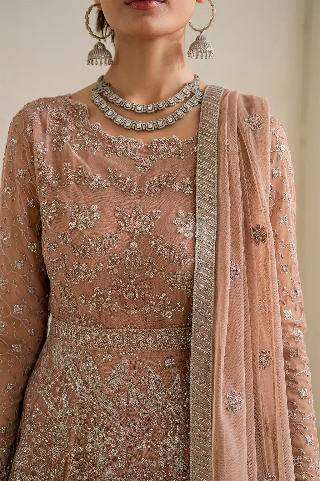 IZNIK Chinon Vol-02 Embroidered Net 3Pc Suit CC-43 - House Of Hania