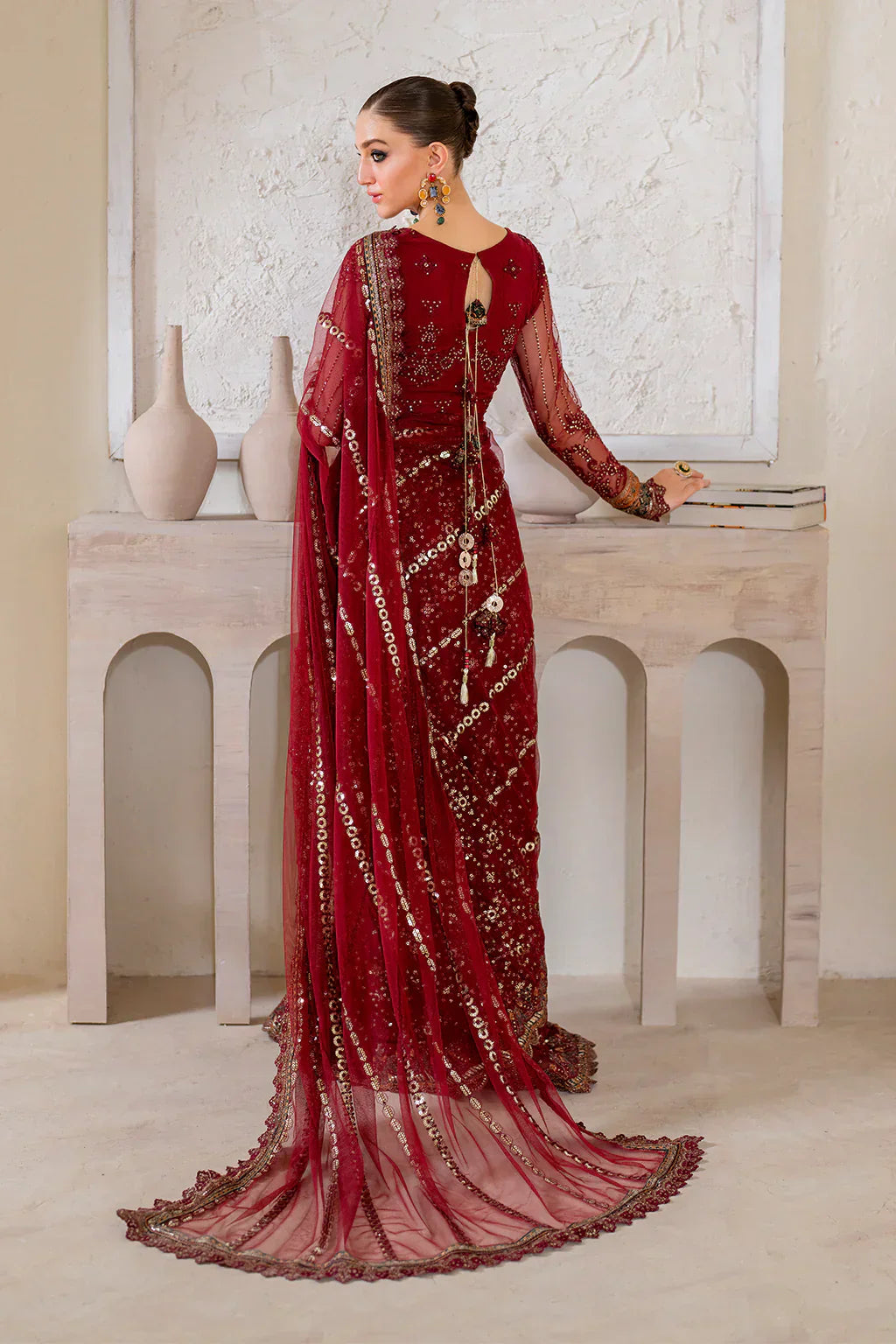 IZNIK Chinon Vol-02 Embroidered Net 3Pc Suit CC-49 - House Of Hania