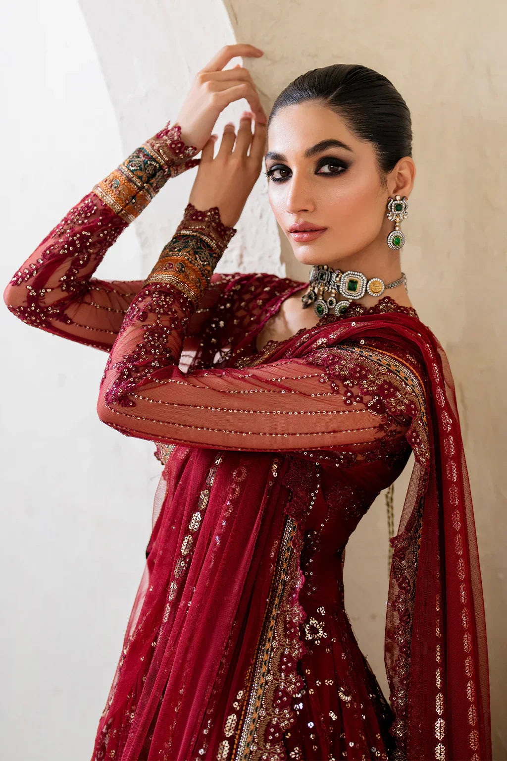 IZNIK Chinon Vol-02 Embroidered Net 3Pc Suit CC-49 - House Of Hania