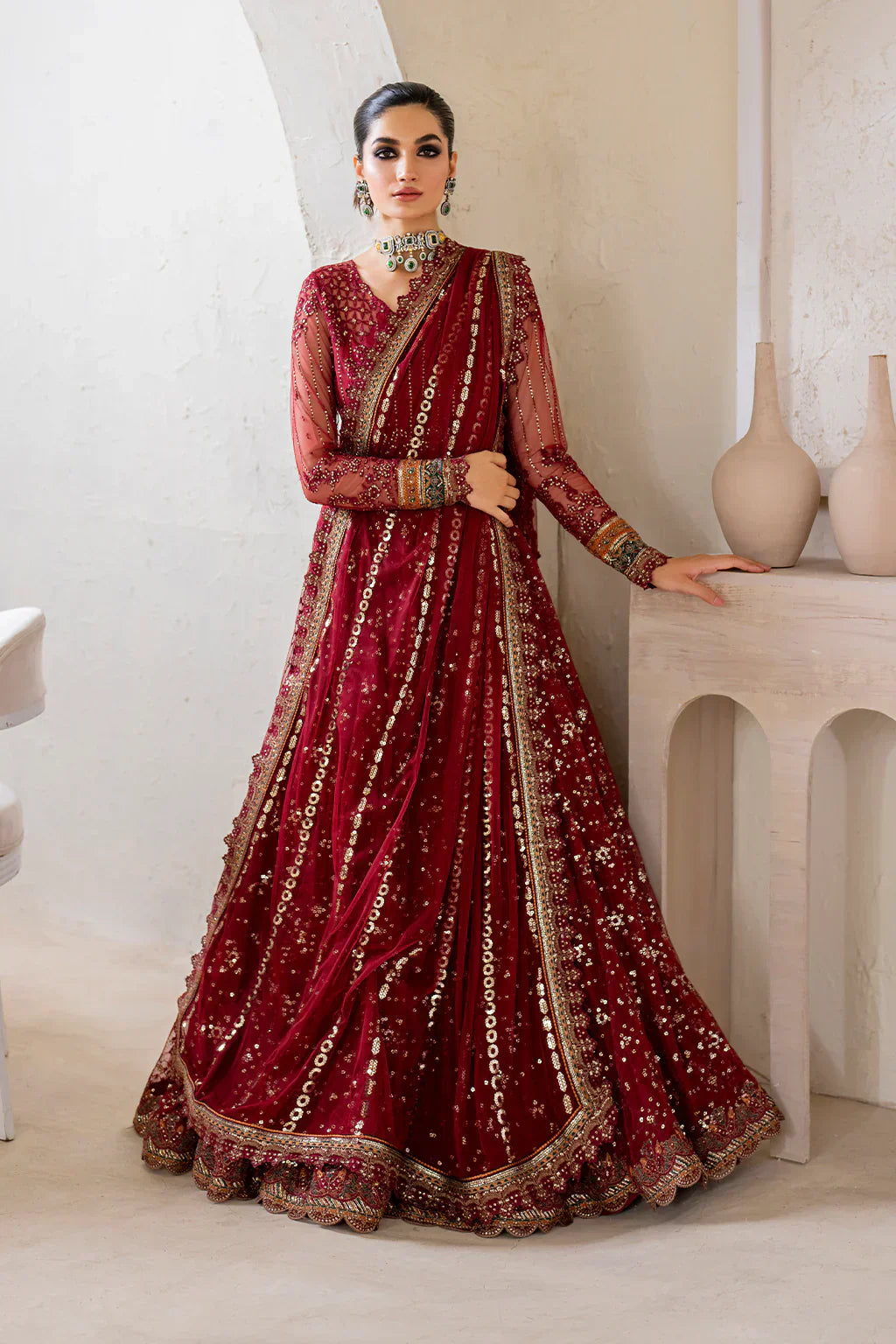 IZNIK Chinon Vol-02 Embroidered Net 3Pc Suit CC-49 - House Of Hania