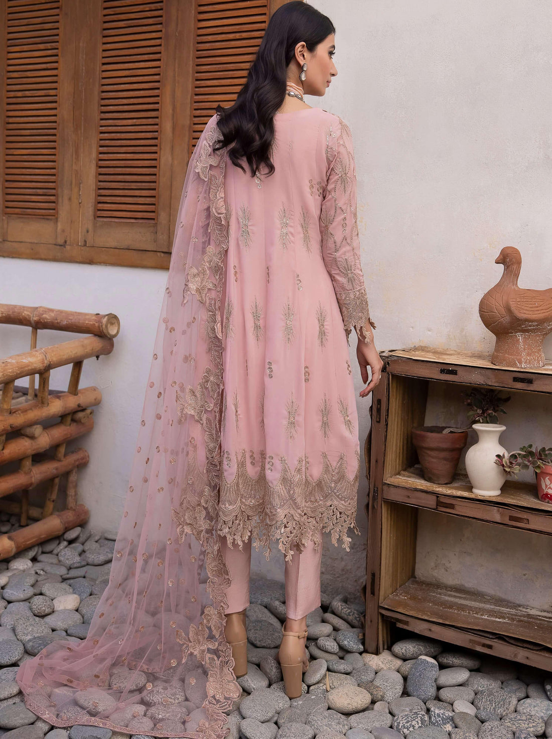 IZNIK Chinon Vol-03 Embroidered Chiffon 3Pc Suit CC-22 Oriana - House Of Hania