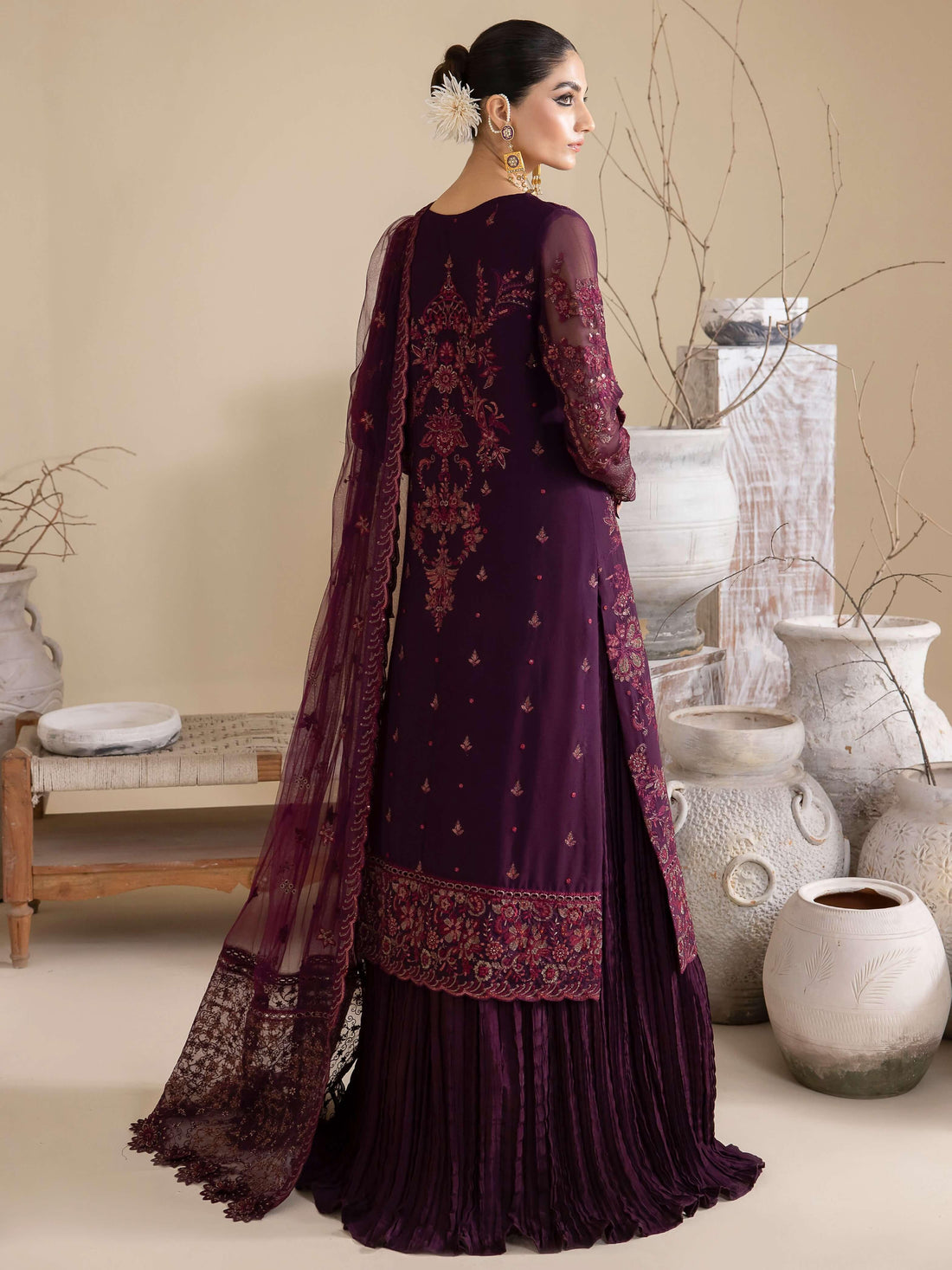IZNIK Chinon Vol-03 Embroidered Chiffon 3Pc Suit CC-28 Keeya - House Of Hania