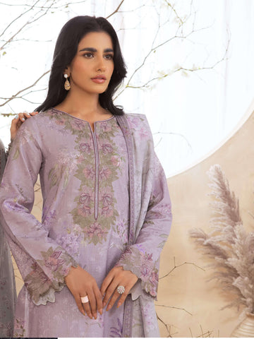 IZNIK Embroidered Winter Viscose 3Pc Suit ILW-05 Anais - House Of Hania