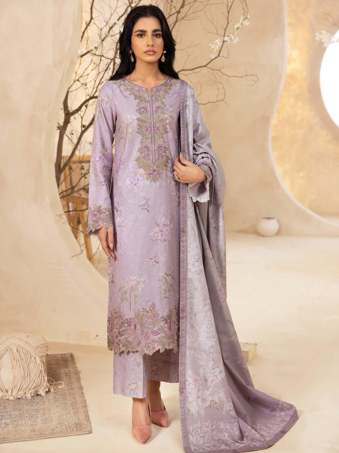 IZNIK Embroidered Winter Viscose 3Pc Suit ILW-05 Anais - House Of Hania