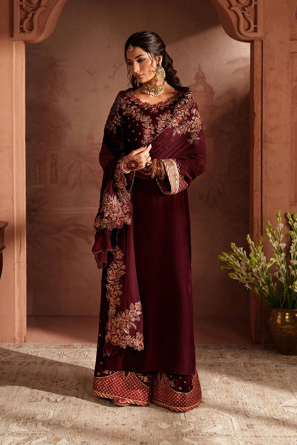 IZNIK | Raagni Velvet Formals | IV-55 Embroidered Velvet - House Of Hania