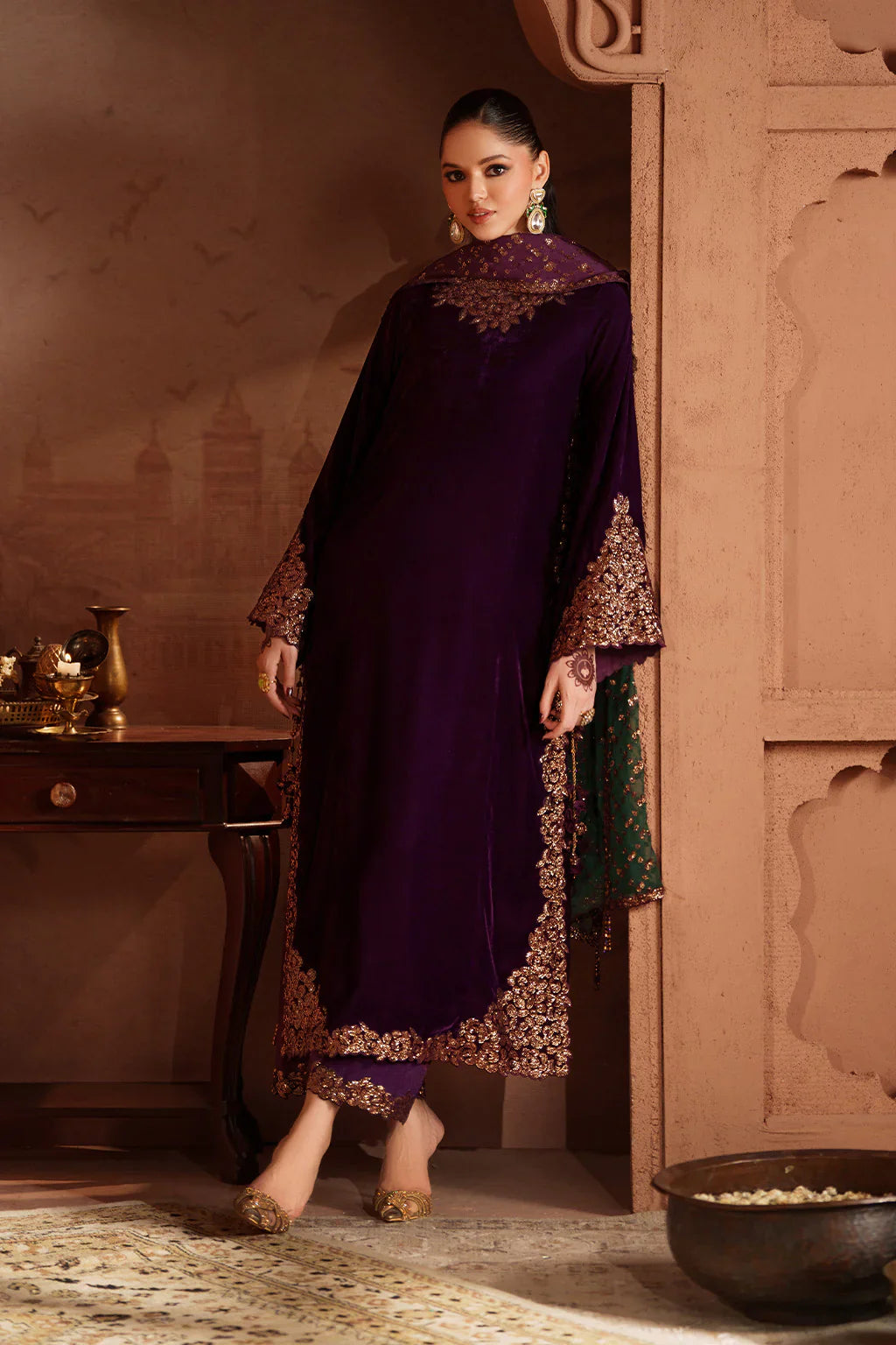IZNIK | Raagni Velvet Formals | IV-57 Embroidered Velvet - House Of Hania