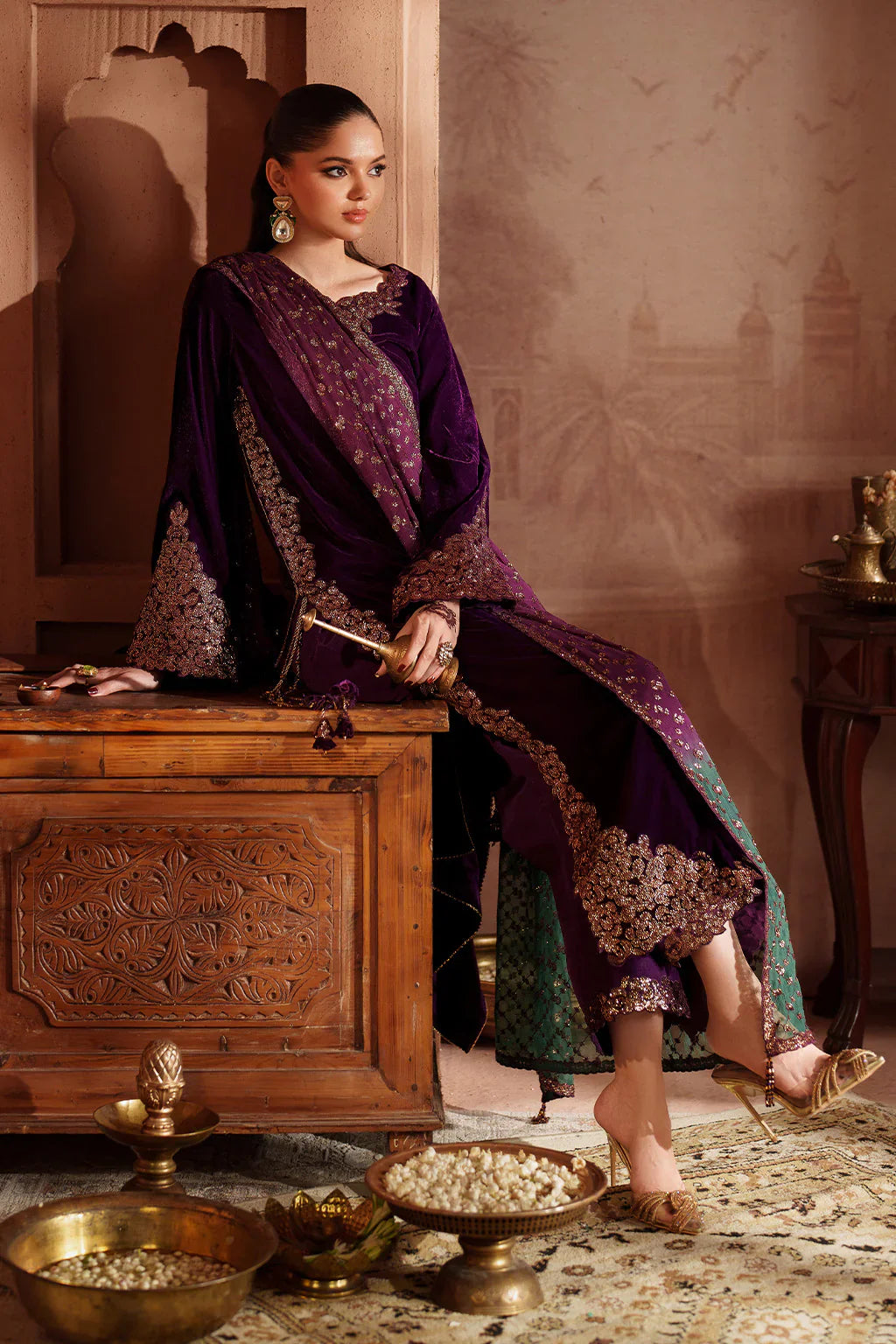 IZNIK | Raagni Velvet Formals | IV-57 Embroidered Velvet - House Of Hania
