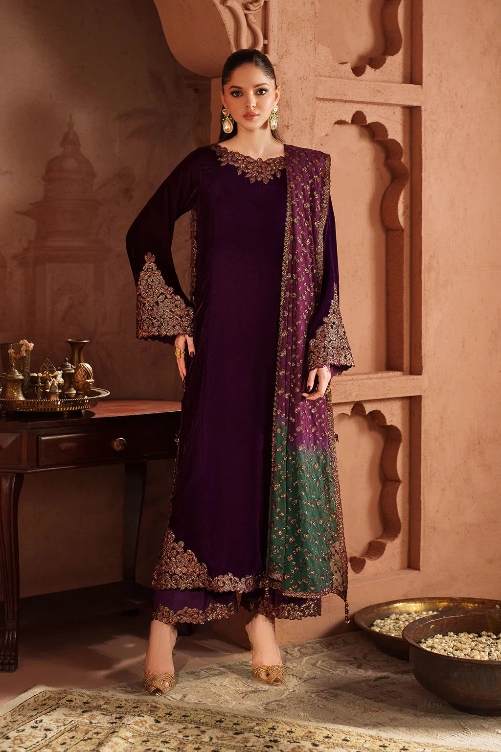 IZNIK | Raagni Velvet Formals | IV-57 Embroidered Velvet - House Of Hania