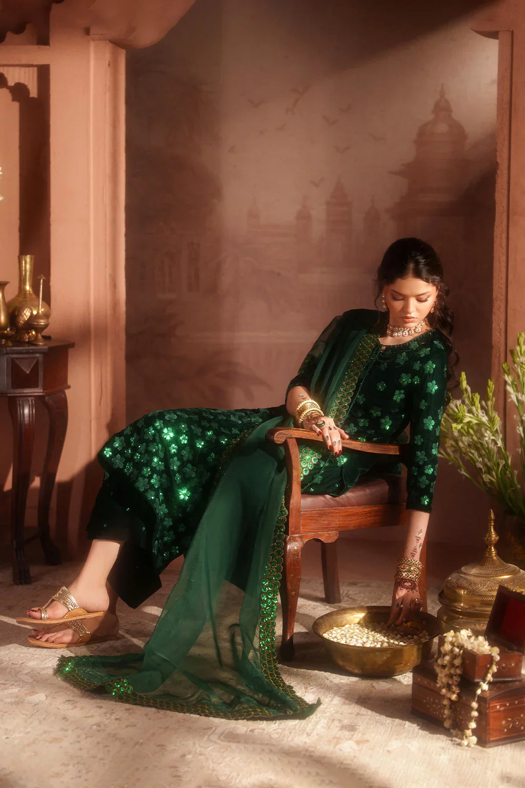IZNIK | Raagni Velvet Formals | IV-60 Embroidered Velvet - House Of Hania