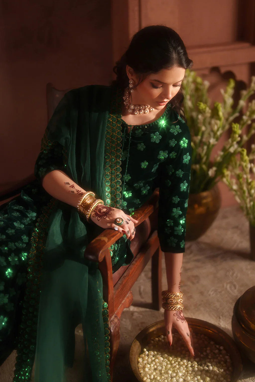 IZNIK | Raagni Velvet Formals | IV-60 Embroidered Velvet - House Of Hania