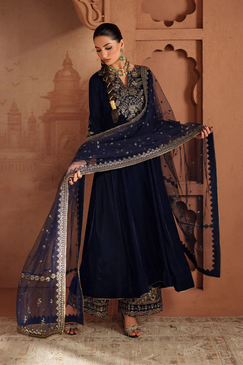 IZNIK | Raagni Velvet Formals | IV-66 Embroidered Velvet - House Of Hania
