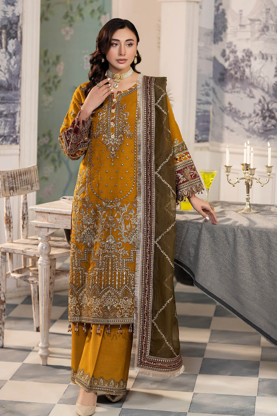 Imrozia Premium | Baad e Saba Pret Luxury Eid Collection | I.P-38 Sargoshiyan - House Of Hania