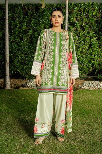 Imrozia Premium | Dahlia Lawn | SL-122 Olive Jardin - House Of Hania