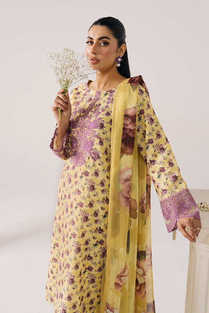 Imrozia Premium | Floral Atelier Lawn | IPL-16 Jasmine Atelier - House Of Hania