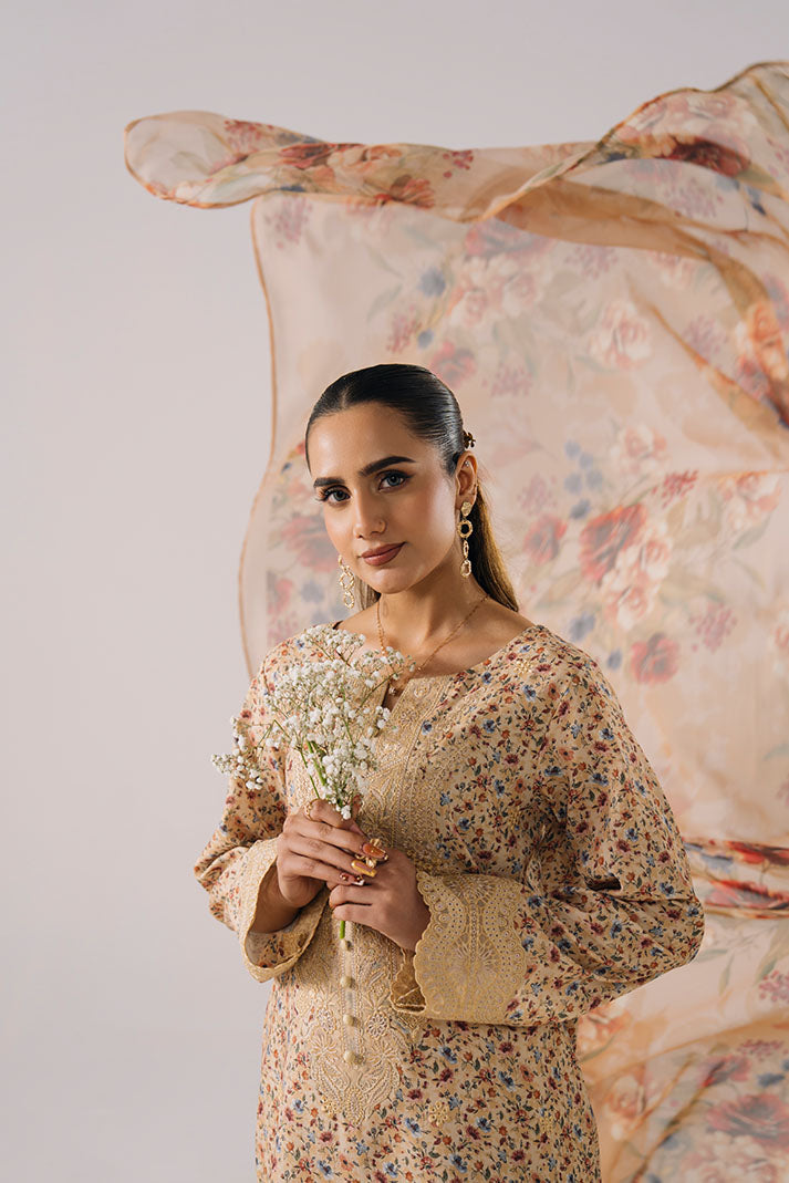 Imrozia Premium | Floral Atelier Lawn | IPL-17 Serene Petals - House Of Hania