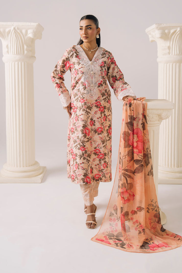 Imrozia Premium | Floral Atelier Lawn | IPL-19 Fleur Pastelle - House Of Hania