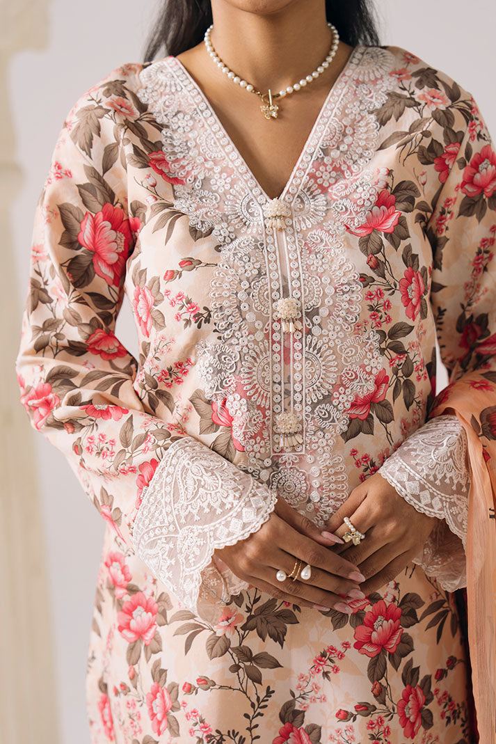 Imrozia Premium | Floral Atelier Lawn | IPL-19 Fleur Pastelle - House Of Hania