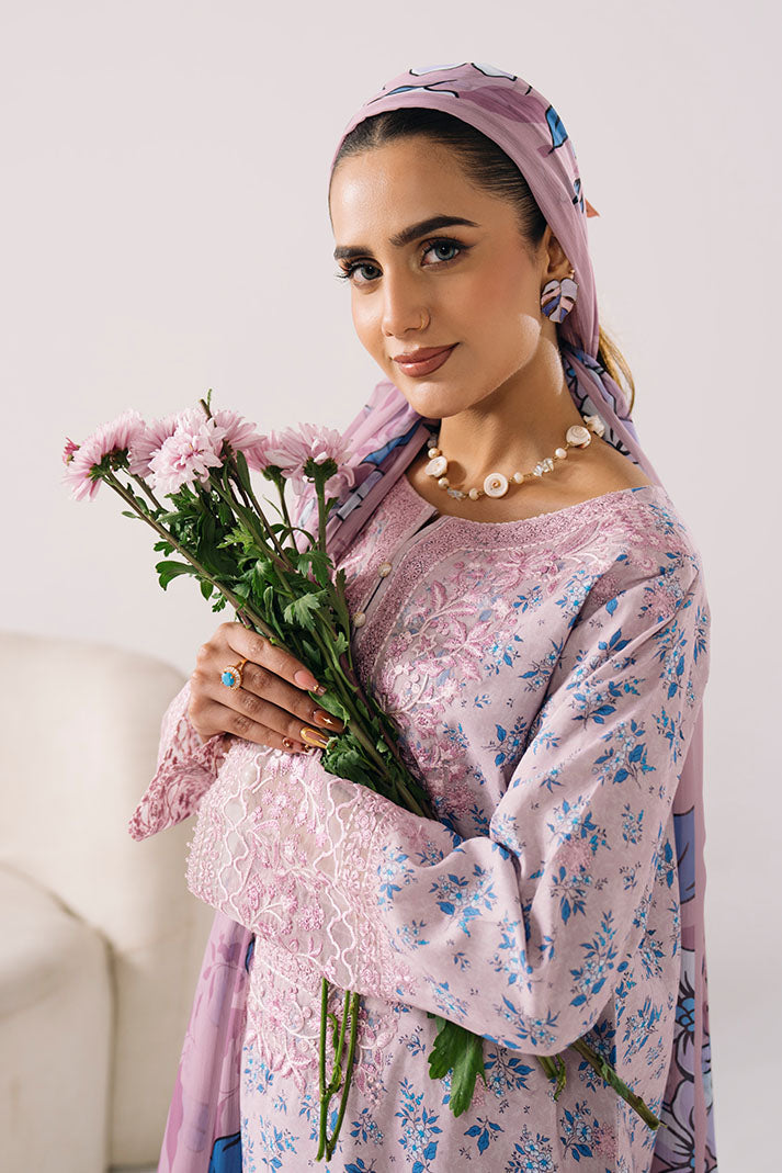 Imrozia Premium | Floral Atelier Lawn | IPL-21 Lavender Grace - House Of Hania