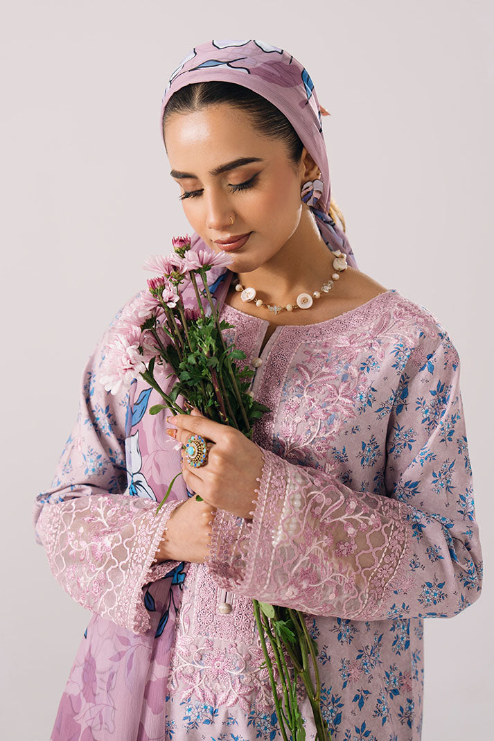 Imrozia Premium | Floral Atelier Lawn | IPL-21 Lavender Grace - House Of Hania