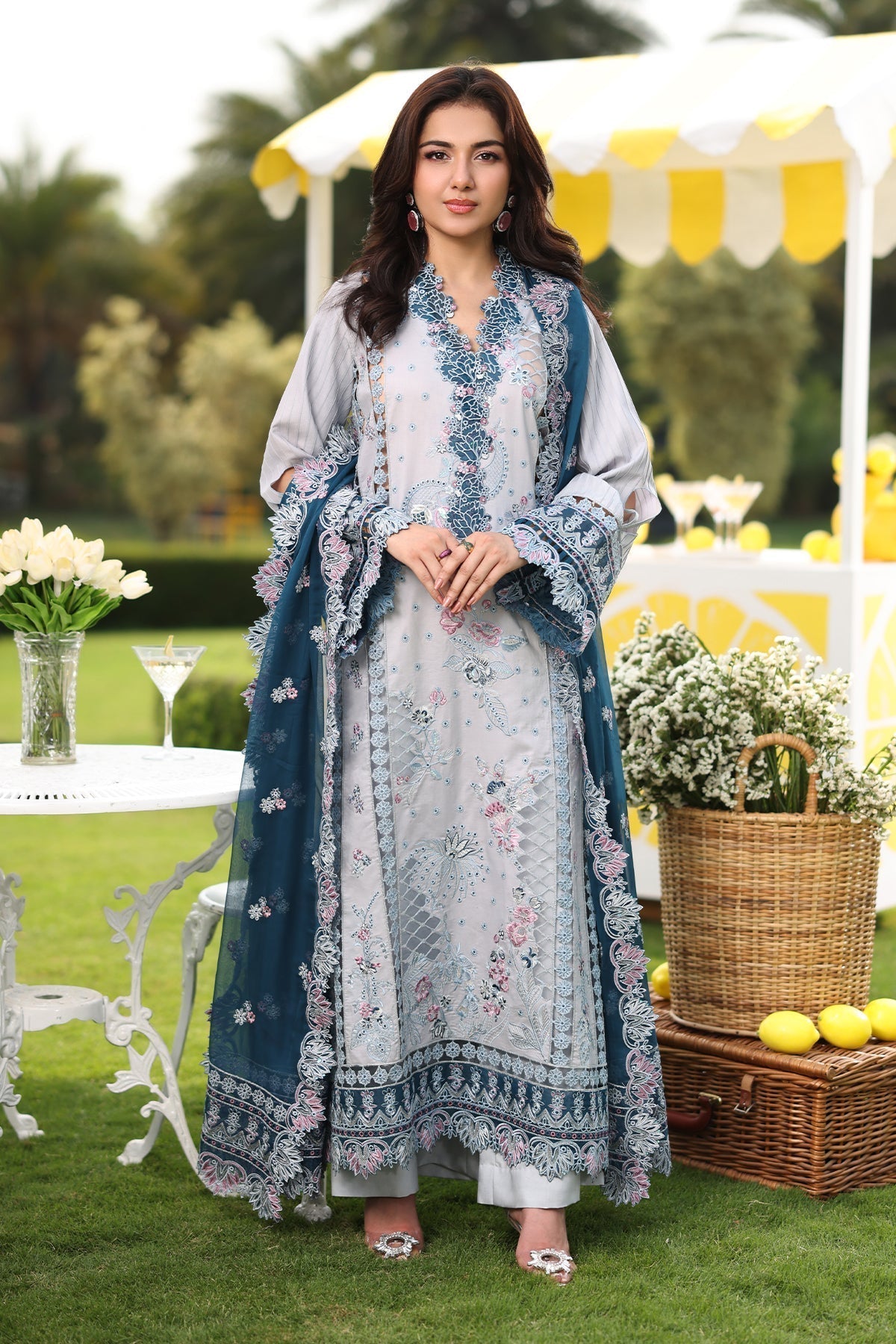 Imrozia Premium | Hayam Luxury Lawn 25 | SL 96 MUNIRA - House Of Hania