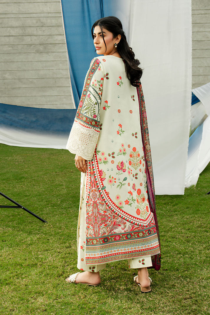 Imrozia Premium | Lawn 26 | SL-118 Ivory Ember - House Of Hania