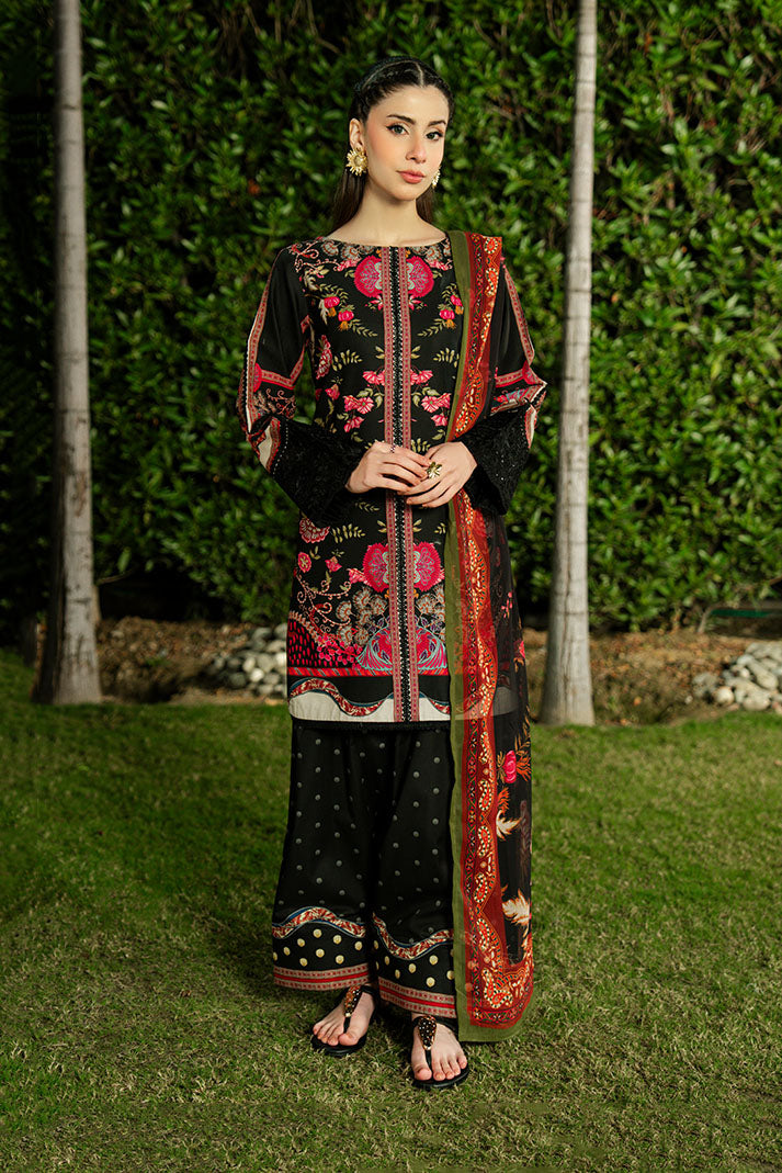 Imrozia Premium | Lawn 26 | SL-123 Noir Rouge - House Of Hania