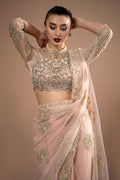 Imrozia Premium | Lumiere Luxury Sarees | 01 Rose Clair - House Of Hania