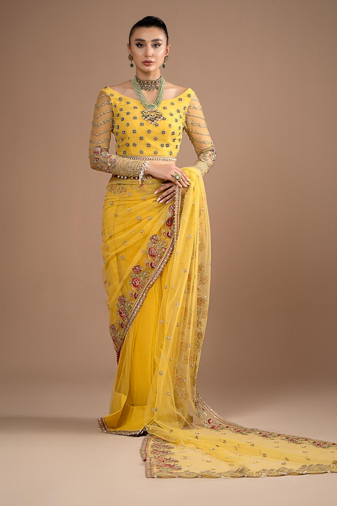 Imrozia Premium | Lumiere Luxury Sarees | 02 Lustrous Gold - House Of Hania