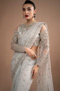 Imrozia Premium | Lumiere Luxury Sarees | 07 Misty Grey - House Of Hania