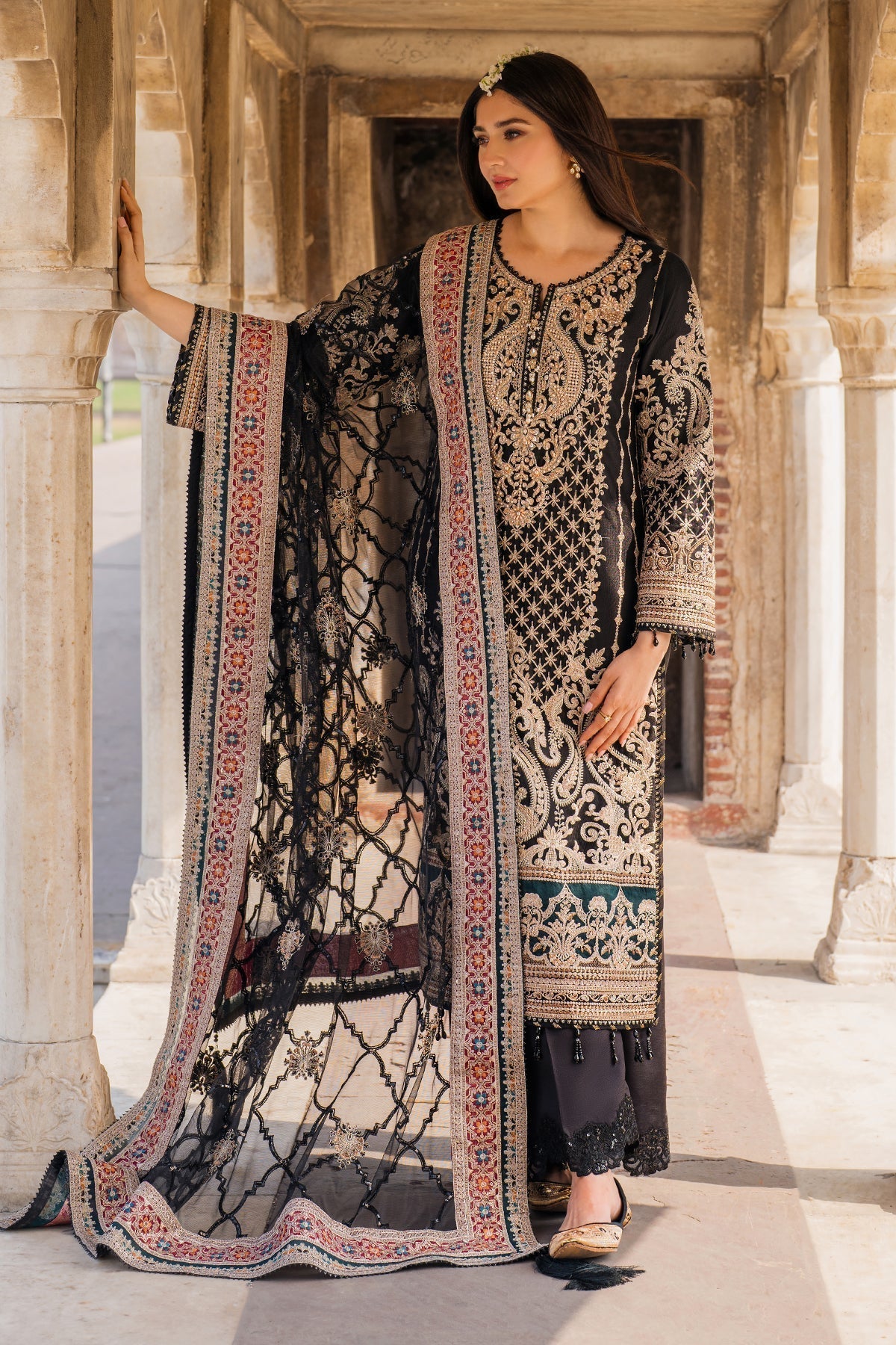 Imrozia Premium | Meeras Luxury Eid 25 | I-222 AQIQ - House Of Hania