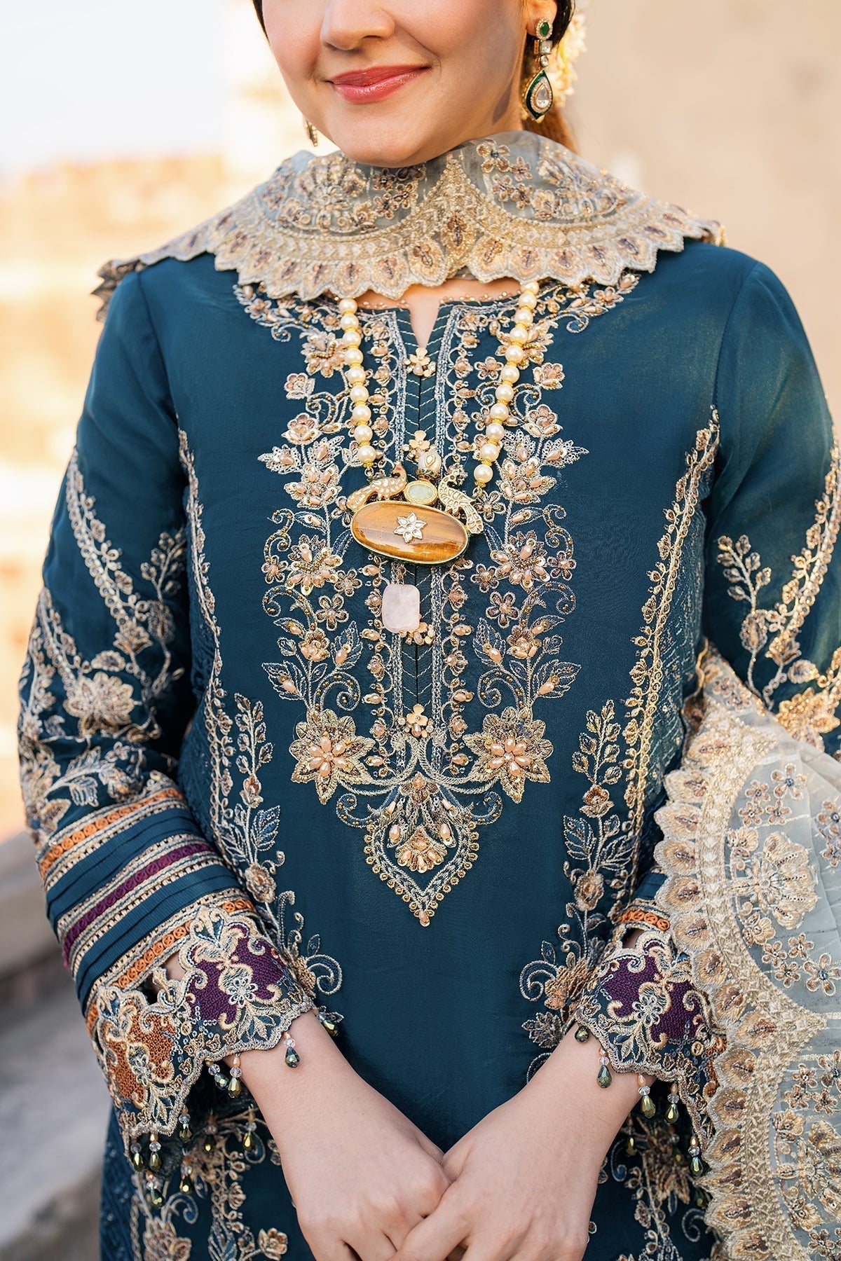 Imrozia Premium | Meeras Luxury Eid 25 | I-223 NEELAM - House Of Hania