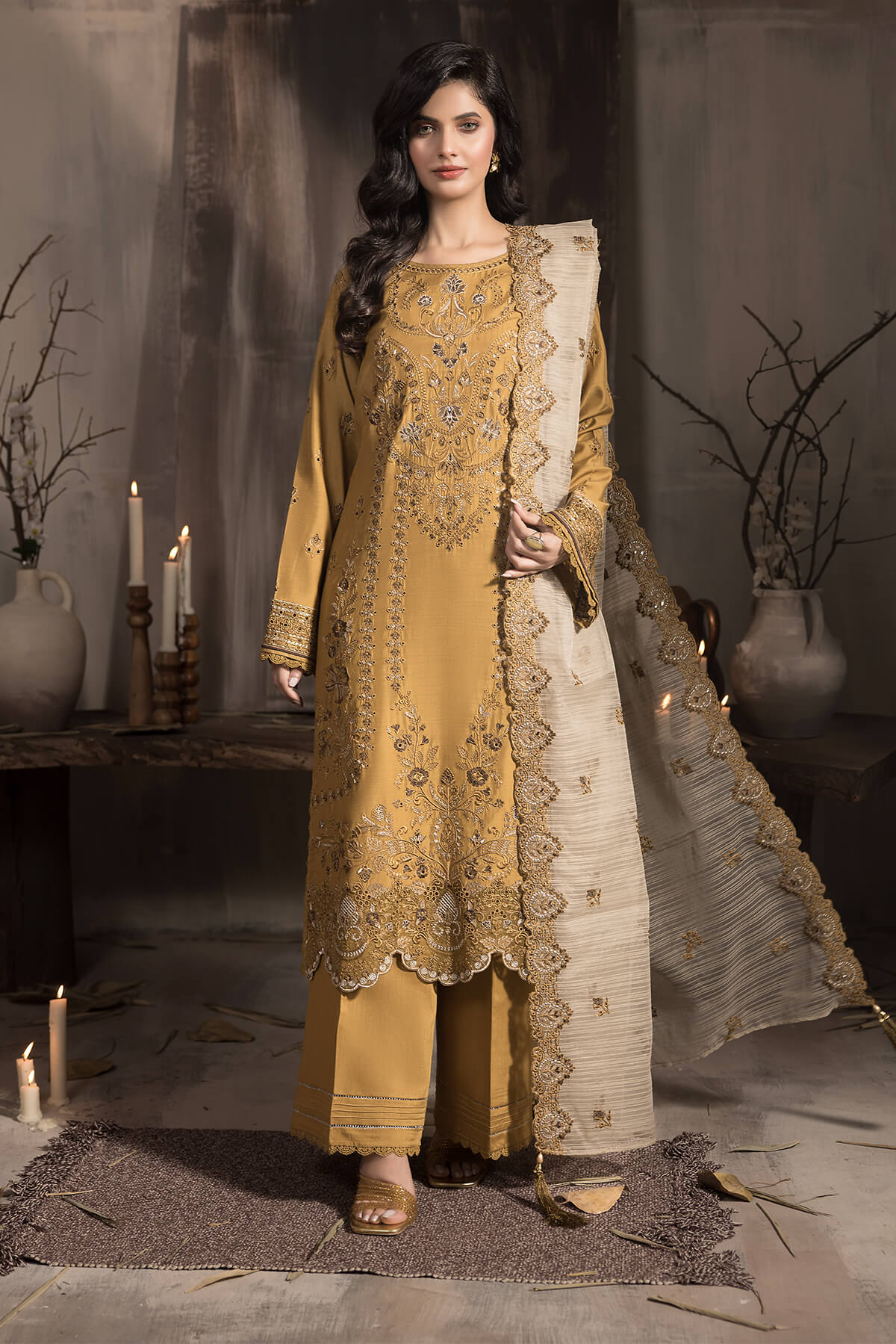 Imrozia Premium | Sehar Winter Collection | I.P-70 Sunheri - House Of Hania