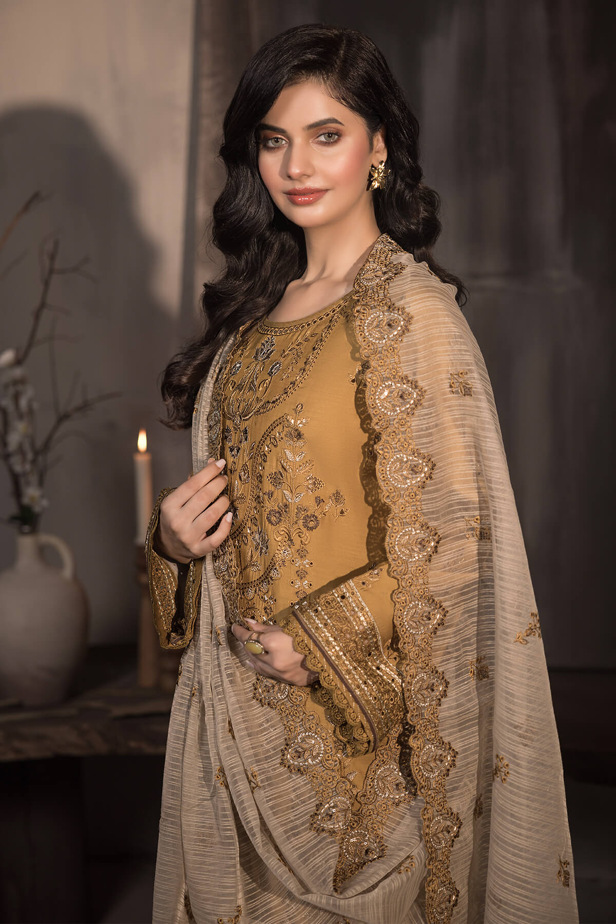 Imrozia Premium | Sehar Winter Collection | I.P-70 Sunheri - House Of Hania