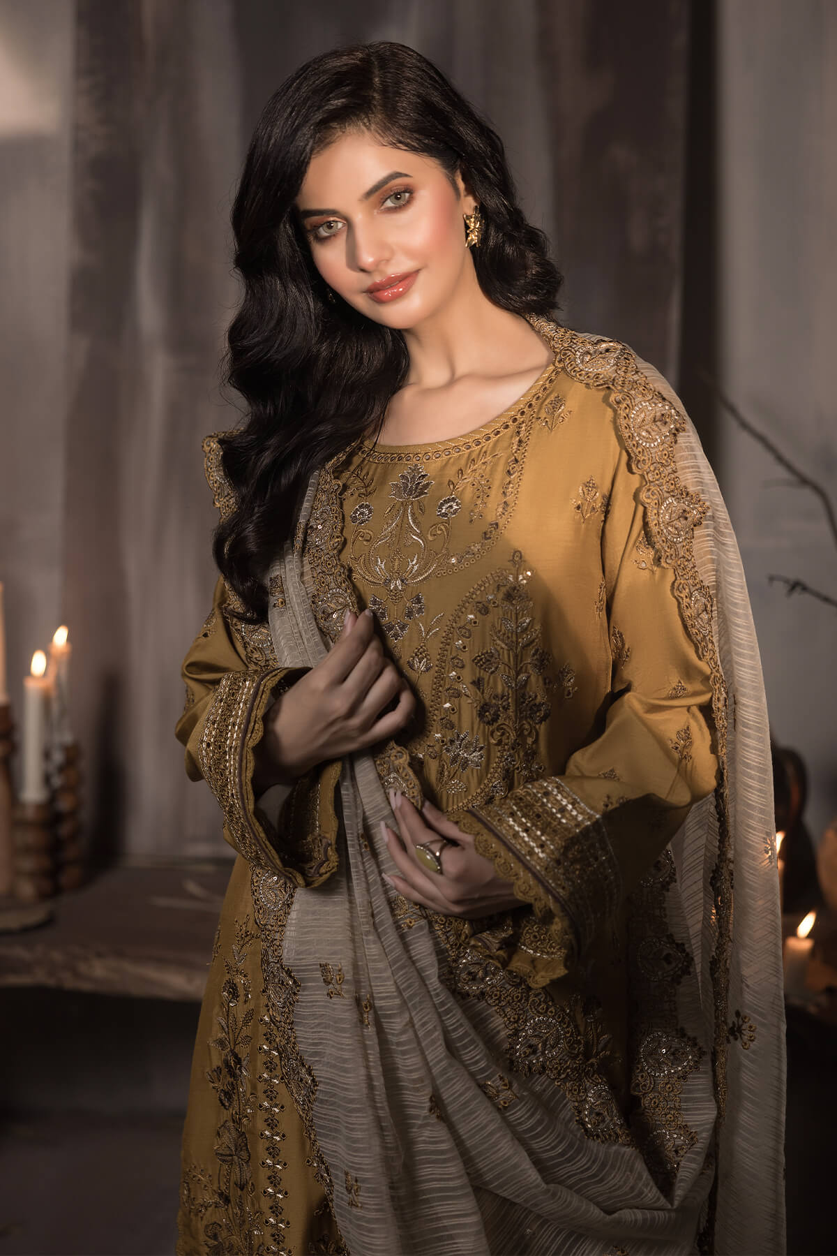 Imrozia Premium | Sehar Winter Collection | I.P-70 Sunheri - House Of Hania