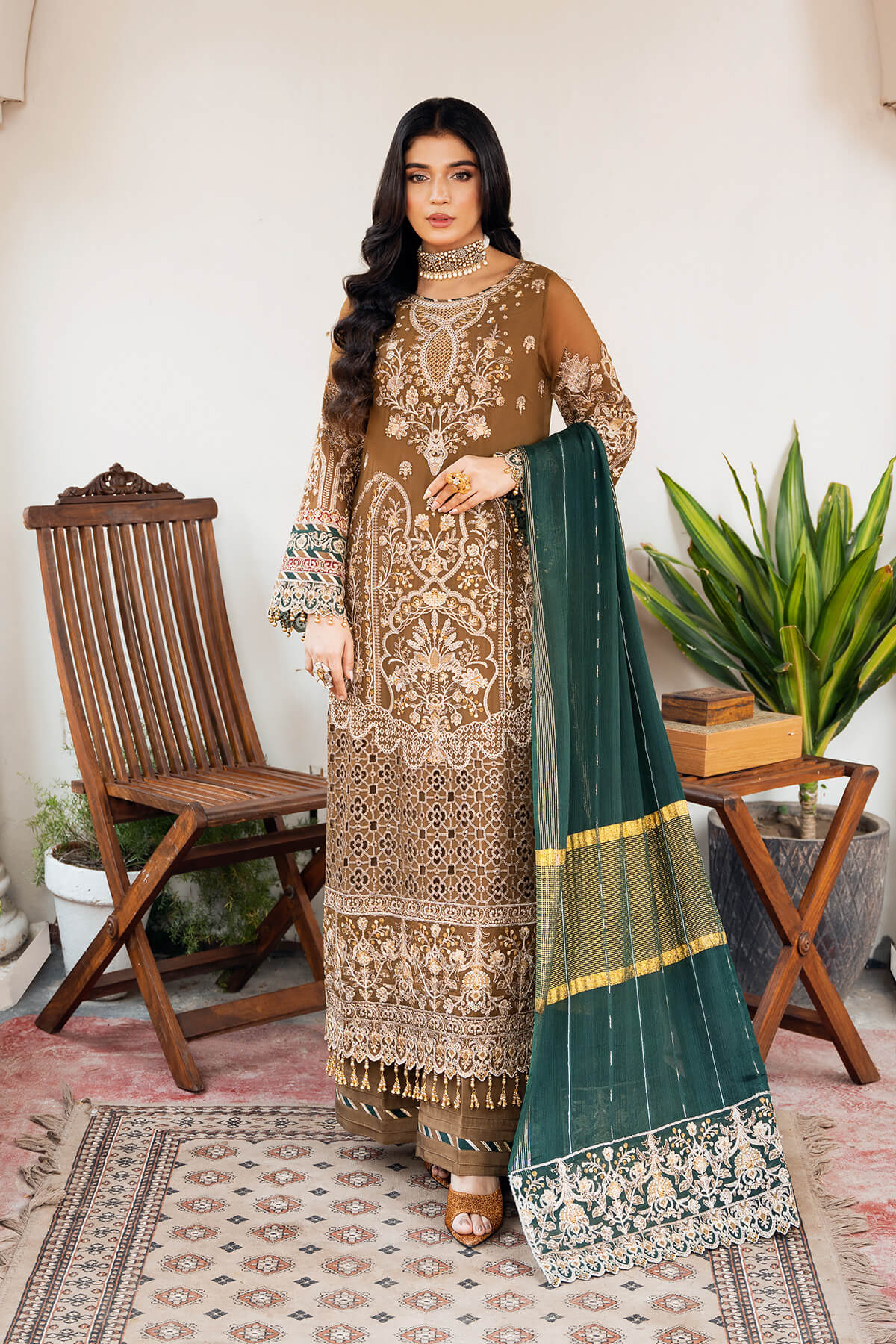 Imrozia Premium | Sitarah Luxury Chiffon 24 | I-210 Tabaan - House Of Hania