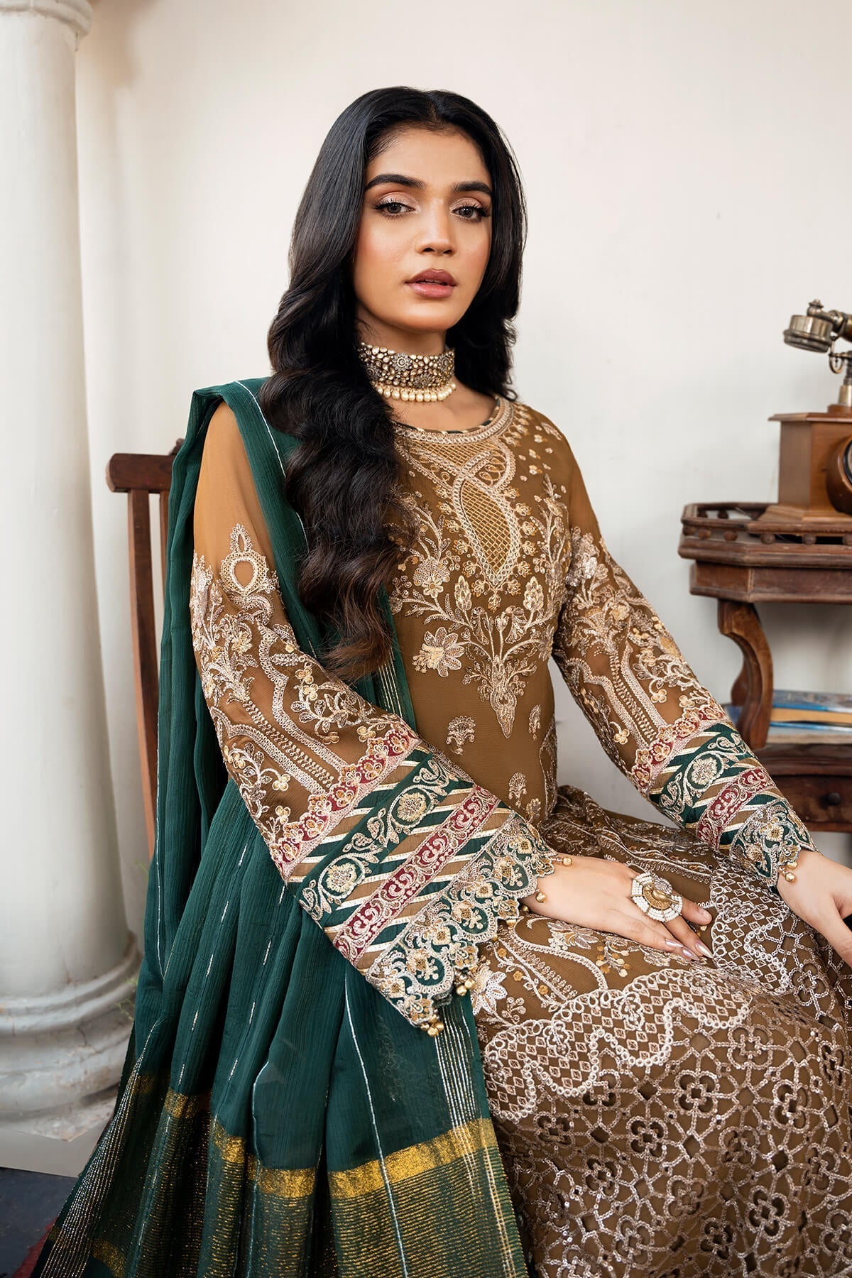 Imrozia Premium | Sitarah Luxury Chiffon 24 | I-210 Tabaan - House Of Hania