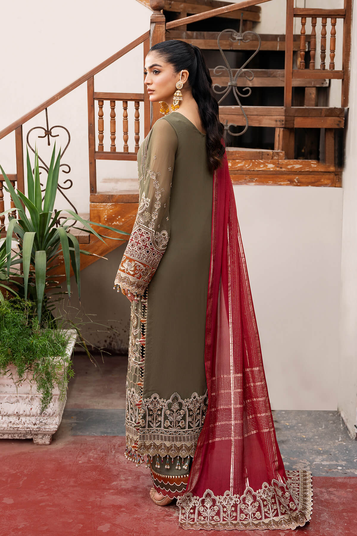 Imrozia Premium | Sitarah Luxury Chiffon 24 | I-214 Chaandni - House Of Hania