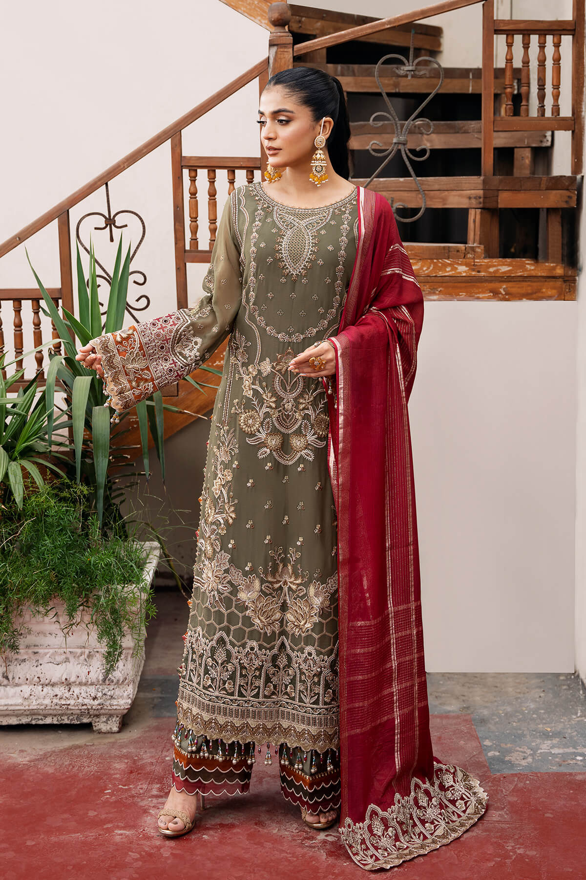 Imrozia Premium | Sitarah Luxury Chiffon 24 | I-214 Chaandni - House Of Hania