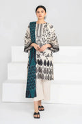 Ittehad | Printed Lawn 24 | IP3P02-3PS-BGE - House Of Hania