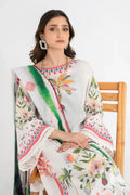 Ittehad | Printed Lawn 24 | IP3P05-3PS-OWH - House Of Hania