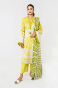 Ittehad | Printed Lawn 24 | IP3P06-3PS-LMN - House Of Hania