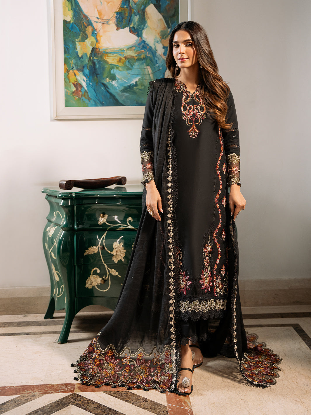 Izel | Mahveen Festive Lawn 25 | FAHIMA - House Of Hania