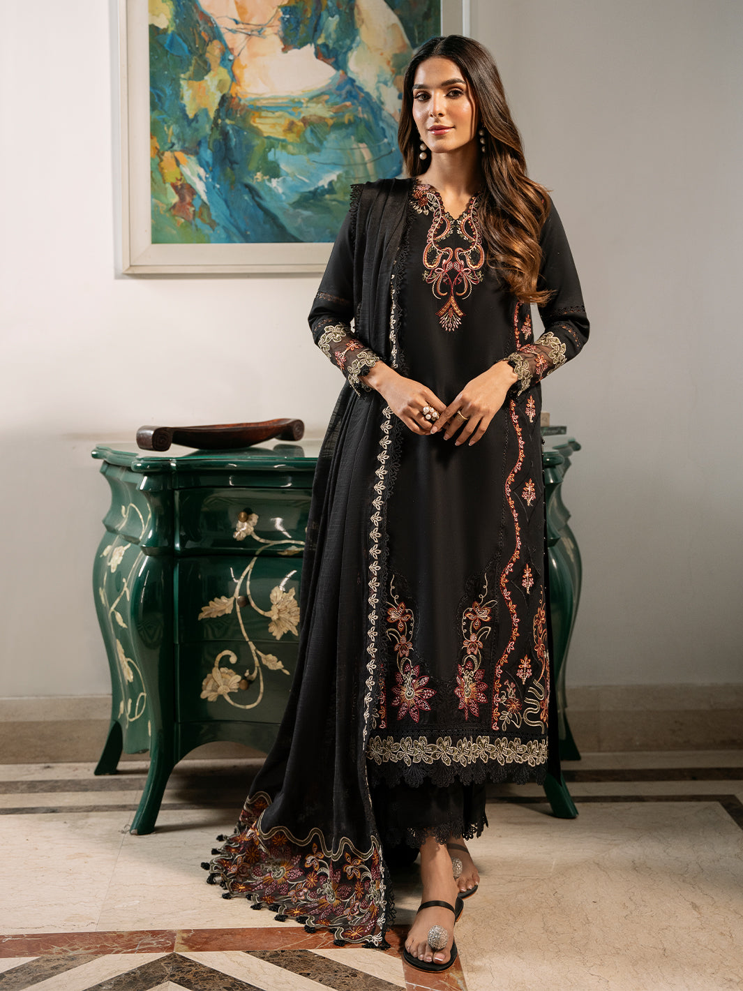 Izel | Mahveen Festive Lawn 25 | FAHIMA - House Of Hania