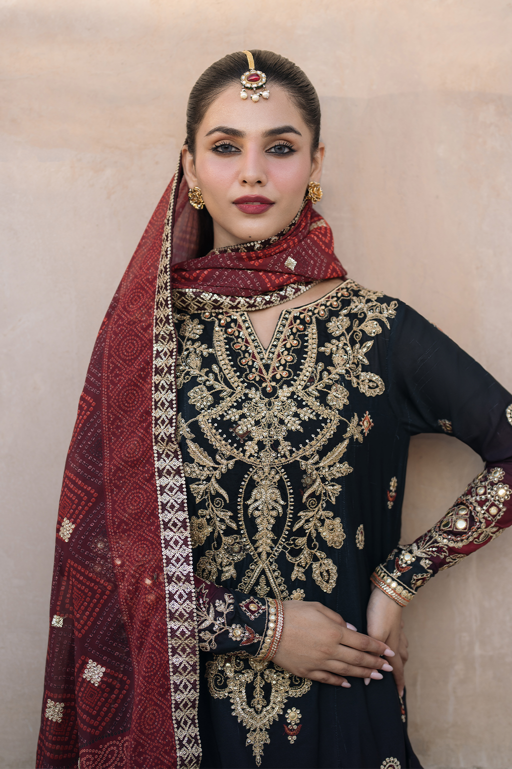 Iznik | Bandhani Formals | UE-330 - House Of Hania