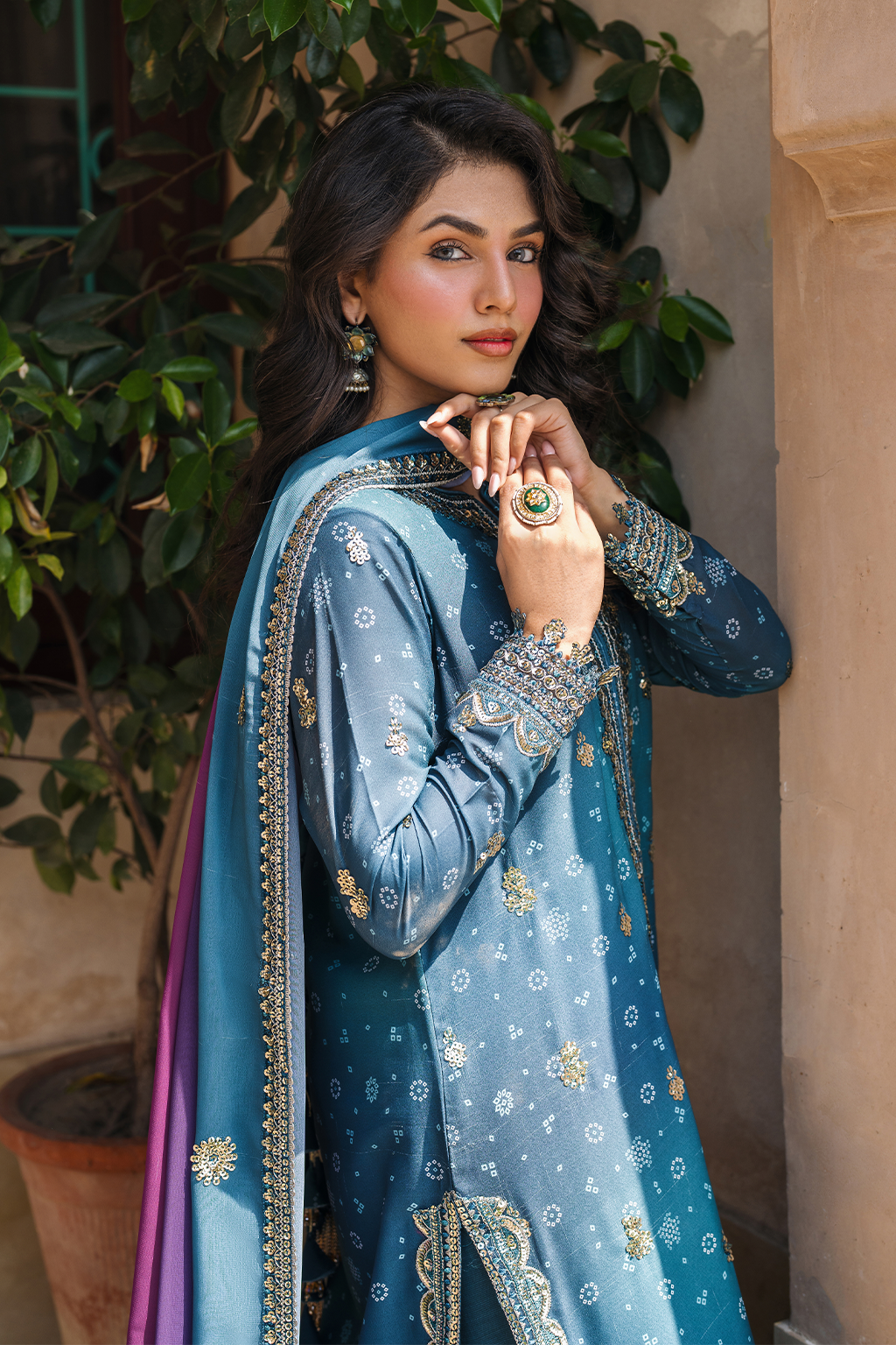 Iznik | Bandhani Formals | UE-335 - House Of Hania