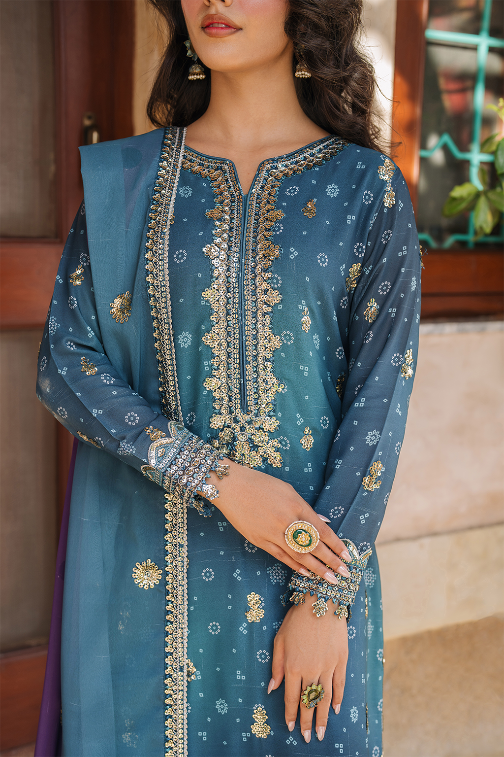 Iznik | Bandhani Formals | UE-335 - House Of Hania