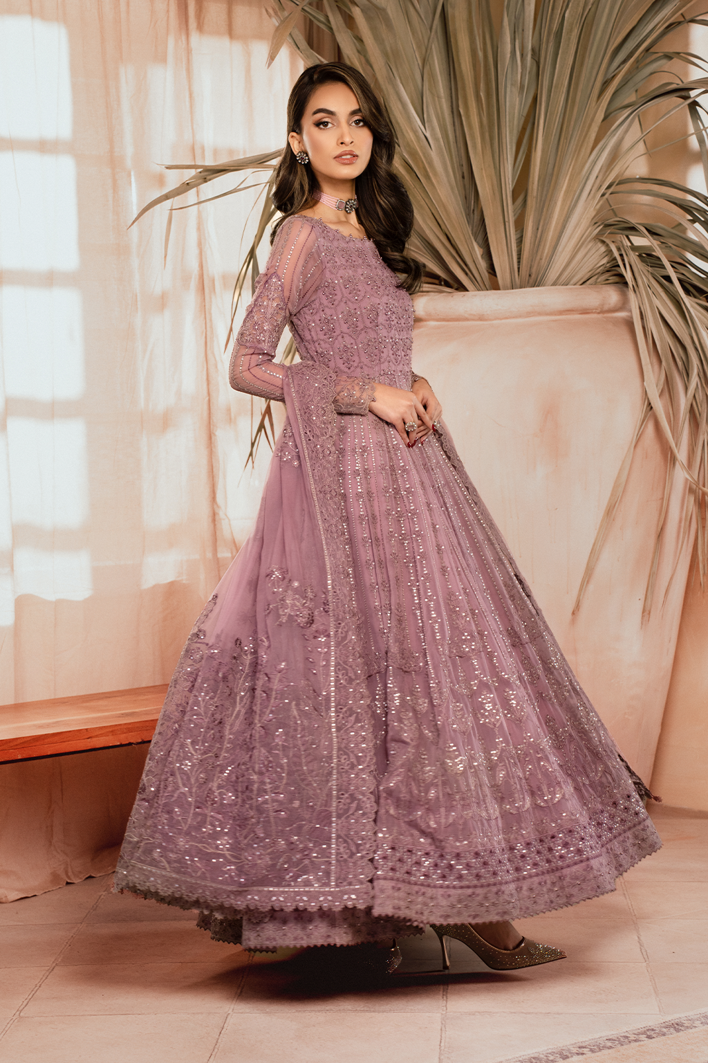 Iznik | Chiffonkari Formals | ICK-02 Embroidered Chiffon - House Of Hania