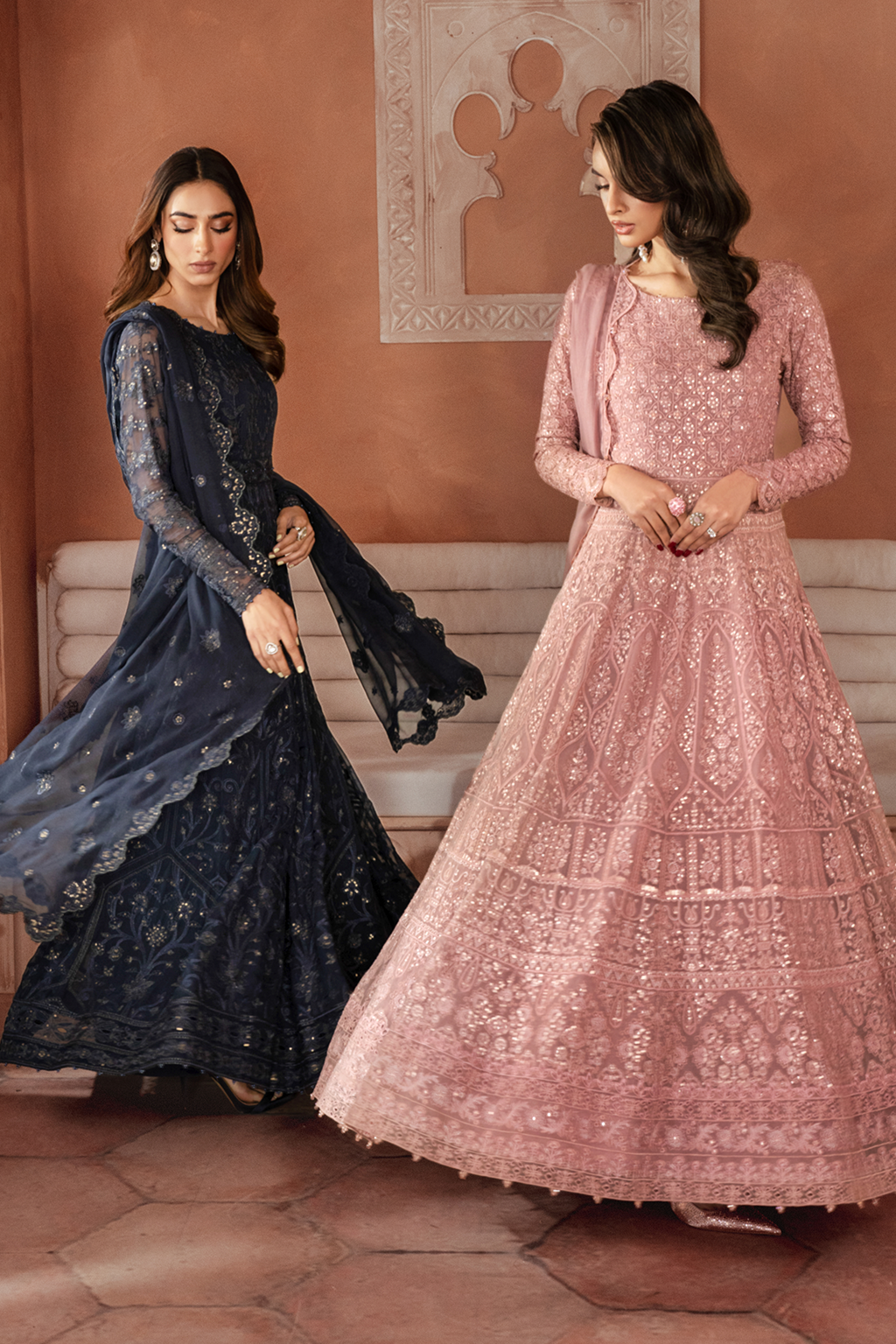 Iznik | Chiffonkari Formals | ICK-04 Embroidered Chiffon - House Of Hania