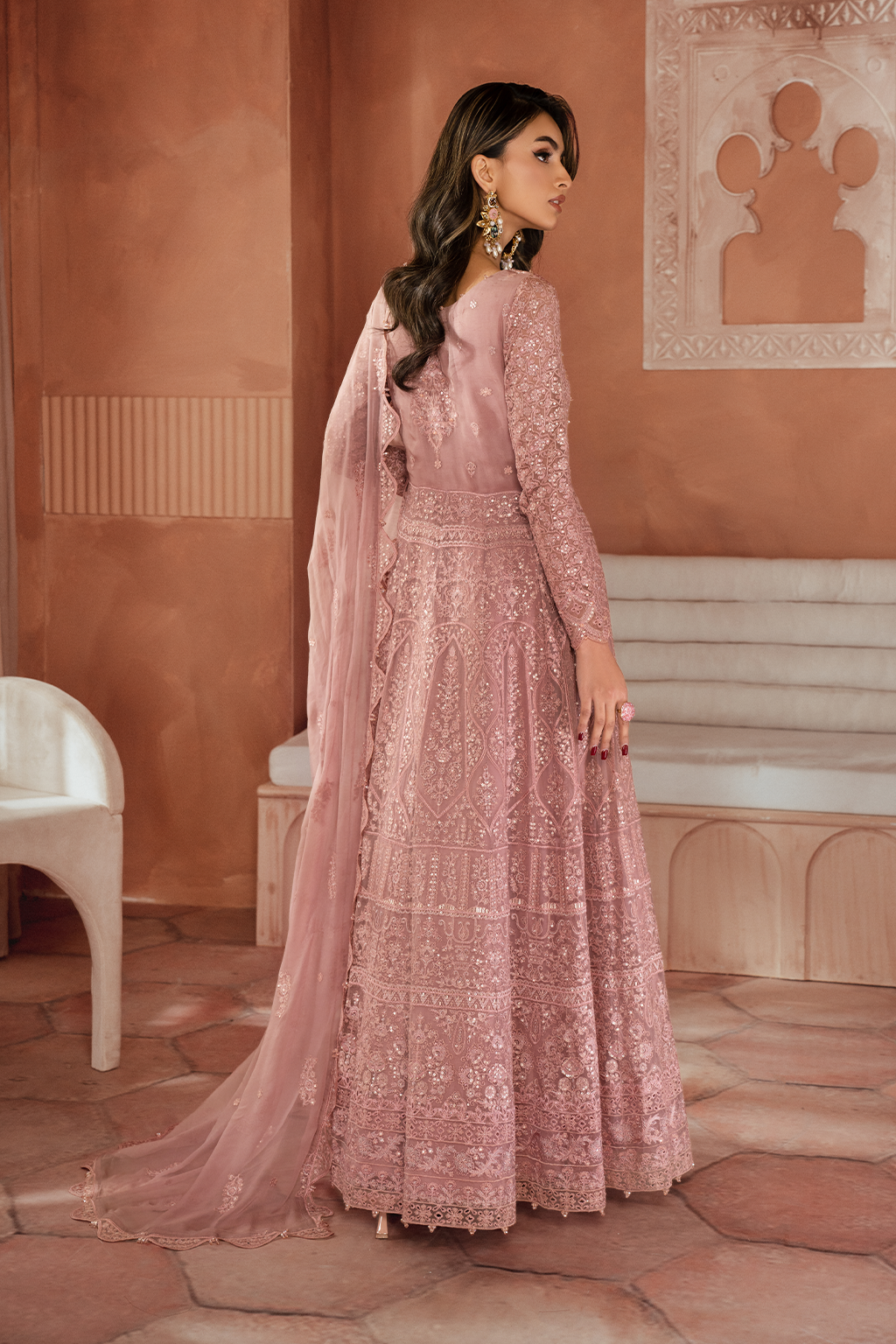 Iznik | Chiffonkari Formals | ICK-04 Embroidered Chiffon - House Of Hania