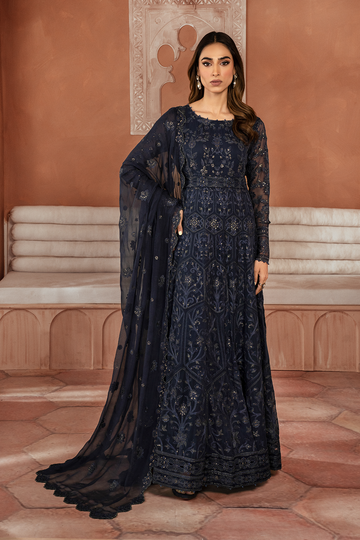 Iznik | Chiffonkari Formals | ICK-07 Embroidered Chiffon - House Of Hania